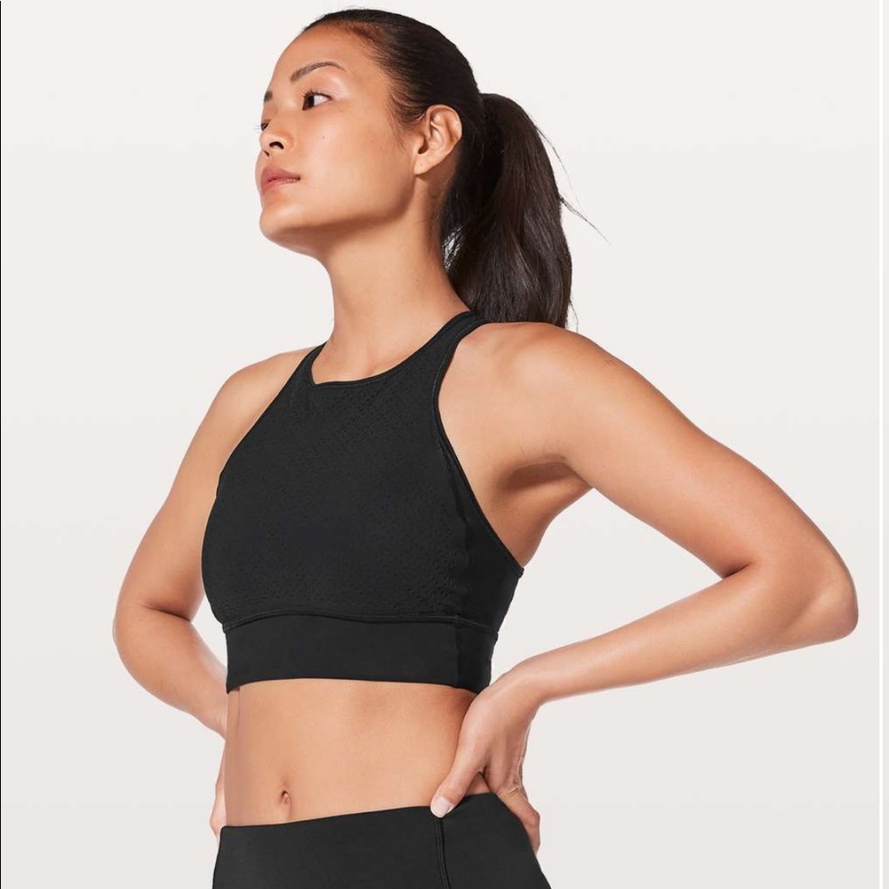 Lululemon Get Your Peek On Black Sports Bra